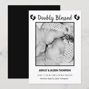 Ajouter votre Faire-part de naissance Photo Twins