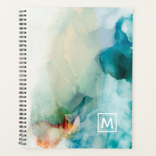 Ajouter votre initiale Aversion - Aquarelle bleu