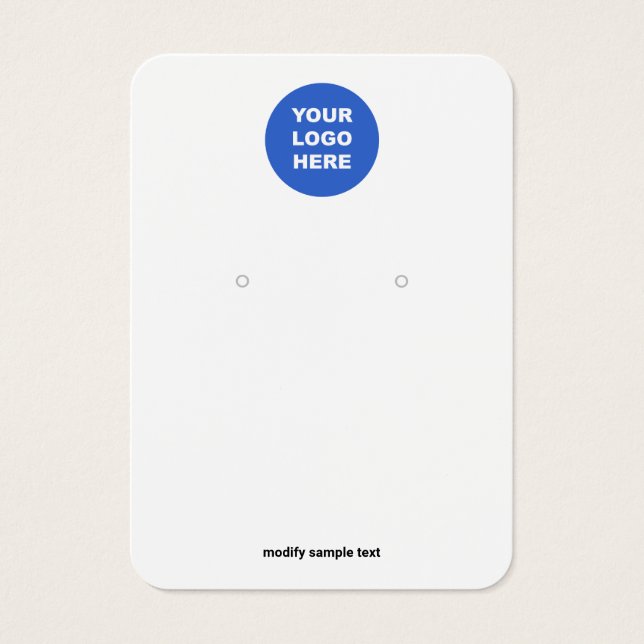 Ajouter Votre Logo Bijoux Écouteur Carte d'afficha (Devant)