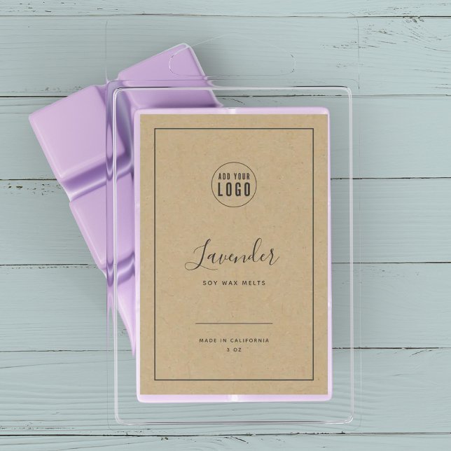 Ajouter votre logo Bordure gris Étiquette produit  (Créateur téléchargé)