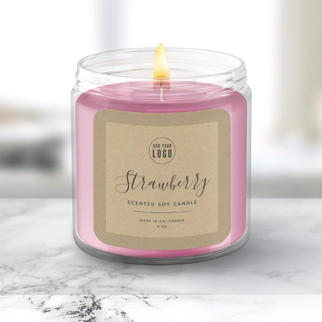 Ajouter votre logo Bordure Kraft Étiquette produit (Créateur téléchargé)