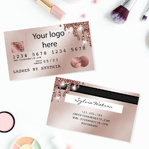 Ajouter Votre Logo Carte de crédit Rose Styled Gol
