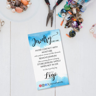 AJOUTER VOTRE LOGO CARTES DE SOINS DE BIJOUX PETIT