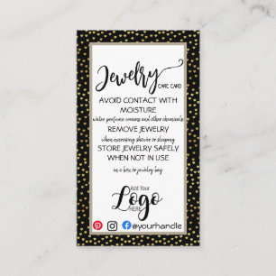 AJOUTER VOTRE LOGO CARTES DE SOINS DE BIJOUX PETIT