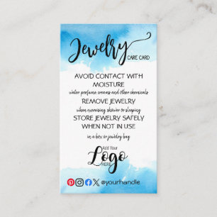 AJOUTER VOTRE LOGO CARTES DE SOINS DE BIJOUX PETIT