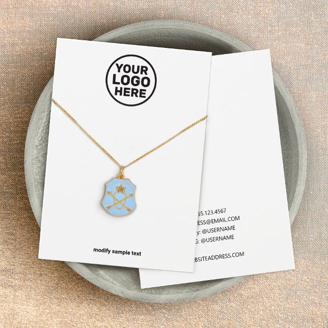 Ajouter Votre Logo Collier Bijoux Display Card (Créateur téléchargé)