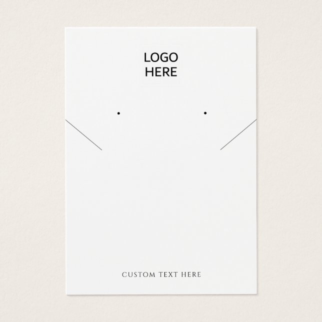 Ajouter Votre Logo Collier Boucles d'oreilles Cart (Devant)