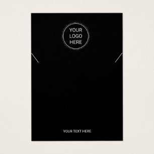 Ajouter Votre Logo Collier Noir Cartes D'Affichage