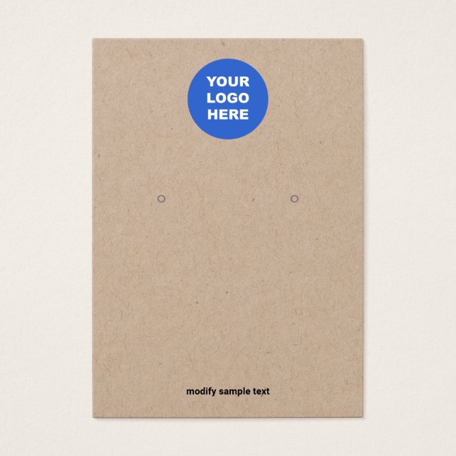 Ajouter Votre Logo Écouter Carte D'Affichage Kraft (Devant)