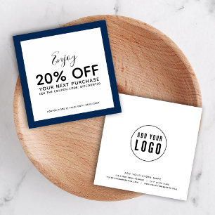 Ajouter votre logo et votre carte de réduction de 