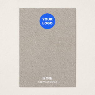 Ajouter Votre Logo Kraft Earring Black Display Car