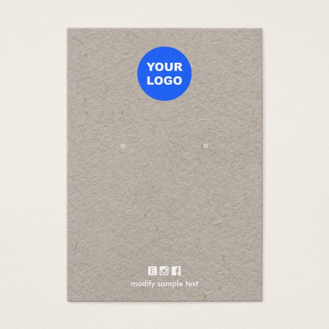 Ajouter Votre Logo Kraft Earring Black Display Car (Devant)