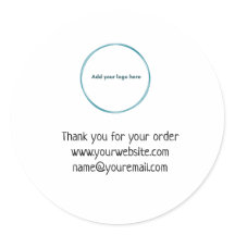 Ajouter votre logo Merci Business Sticker