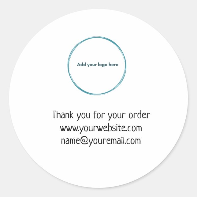 Ajouter votre logo Merci Business Sticker (Devant)