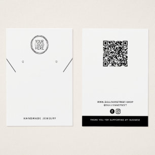 Ajouter votre logo QR collier oreilles Carte d'aff