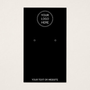 Ajouter Votre Logo Simple Black Earring Display Ca