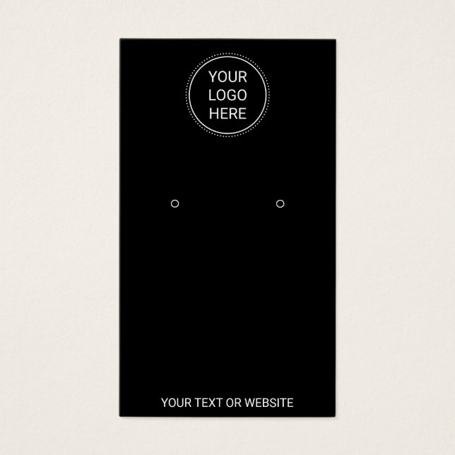 Ajouter Votre Logo Simple Black Earring Display Ca (Devant)
