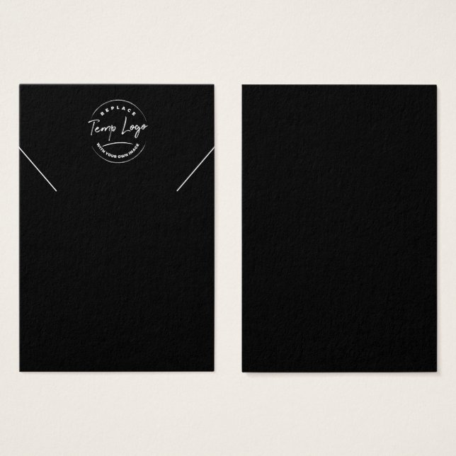 Ajouter Votre Logo Simple Porte-oreille Noir Écran (Devant & derrière)