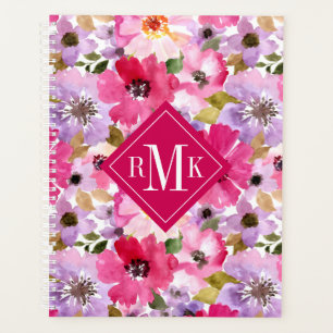 Ajouter votre monogramme Aquarelle d'été Flora