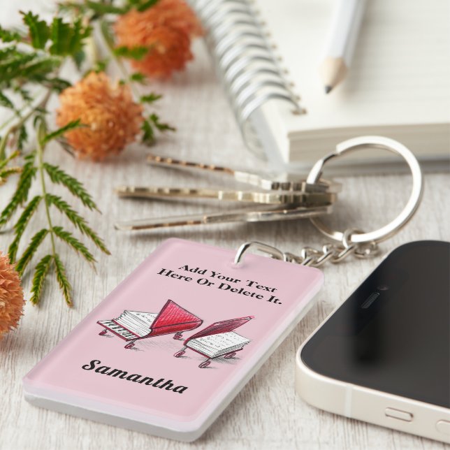 Ajouter Votre Nom Mon Autre Livre Est Piano Rose (Devant droit)