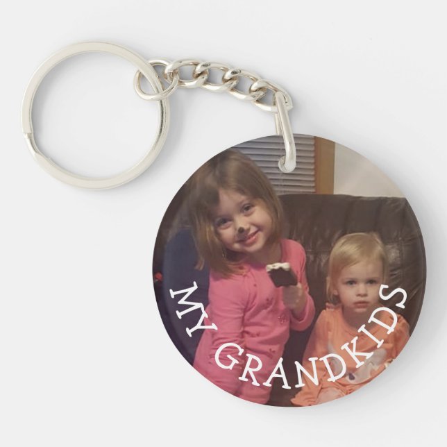 Ajouter votre photo Grandkids à ce Porte - clé (Devant)