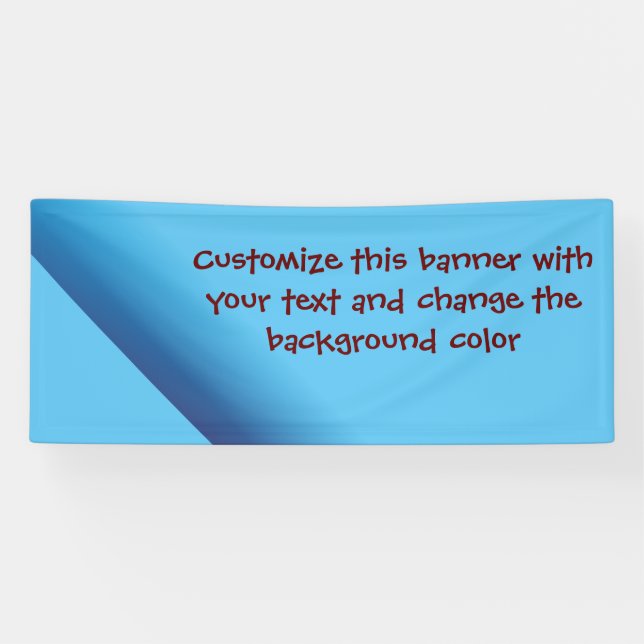 Ajouter votre propre bannière de message bleu v1 (Horizontal)