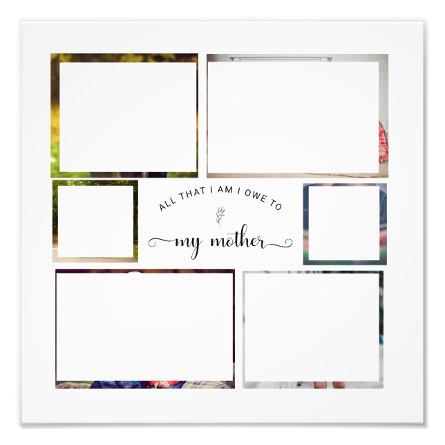 Ajouter votre propre photo Collage Mère Meilleure  (Devant)