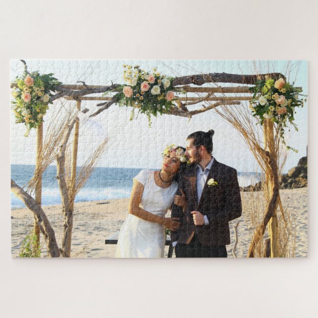 Ajouter votre propre photo Mariage 1014 Pc Puzzle (Horizontal)