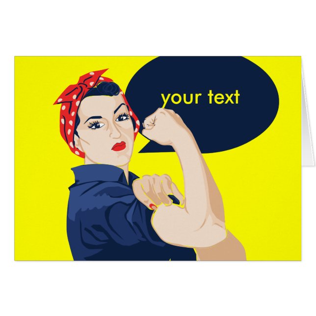 Ajouter votre propre texte à rosie riveter (Devant horizontal)
