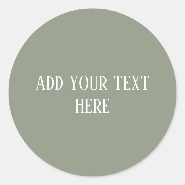 Ajouter Votre Stickers Arrondi Classique Texte (Devant)