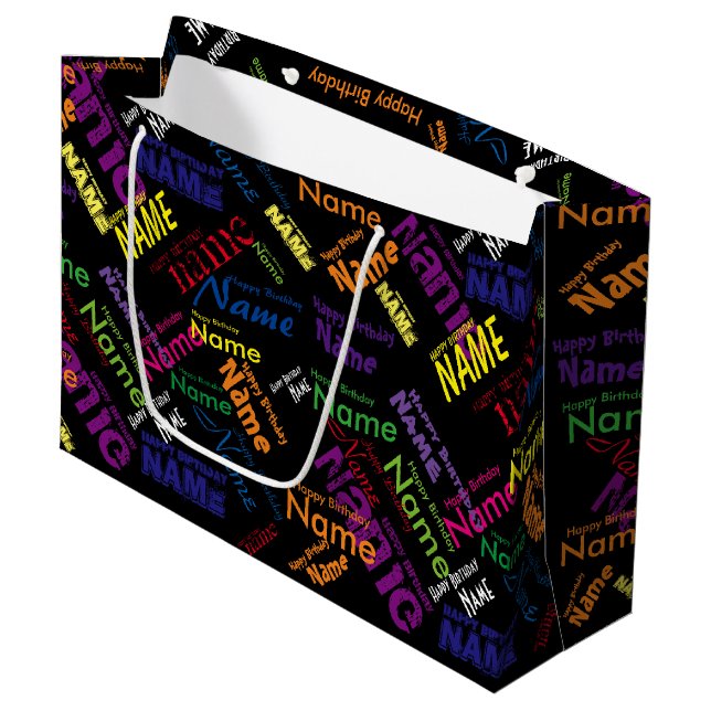 Ajoutez le grand sac de cadeau d'anniversaire (Devant Angle)