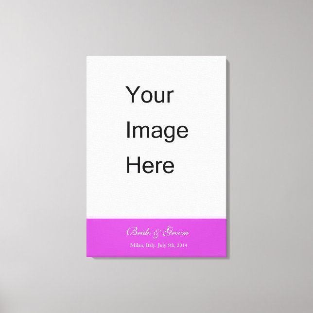 Ajoutez l'impression de votre toile photo mariage. (Recto)