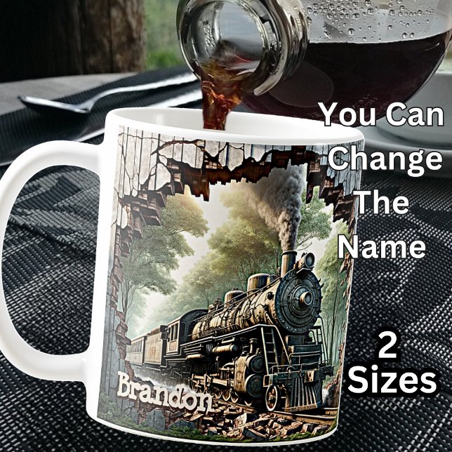 Ajoutez un nom, Steam Train Breg Out of Mug (Créateur téléchargé)
