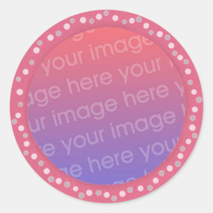 Ajoutez vos autocollants de photo, cadre rose de
