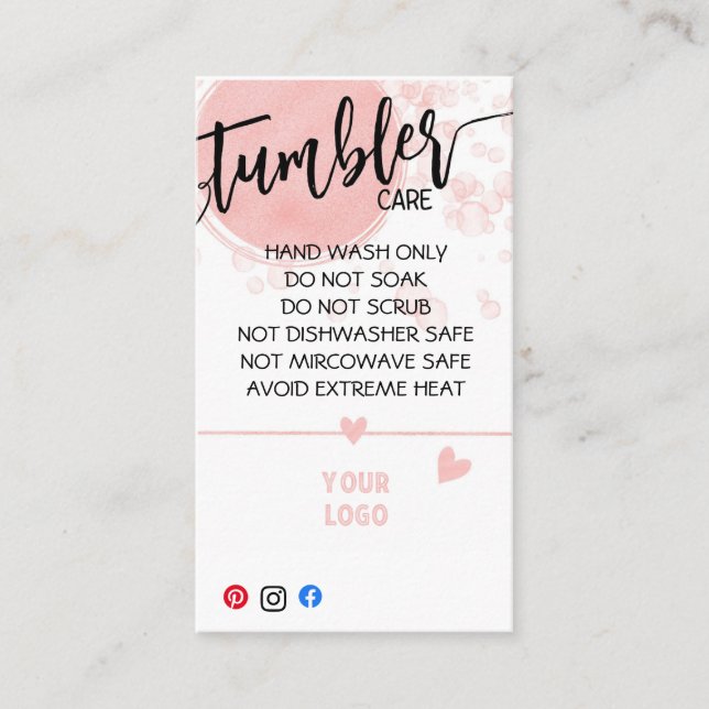 AJOUTEZ VOS CARTES DE SOINS DE TUMBLEUR LOGO (Devant)