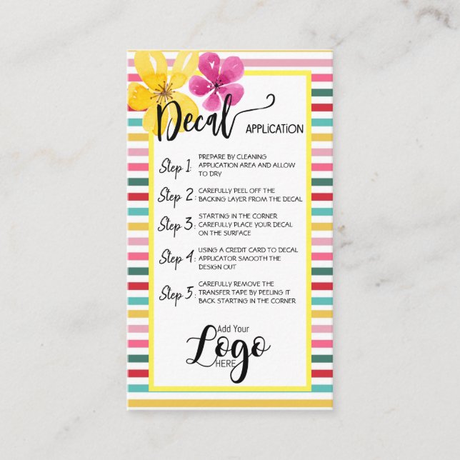 AJOUTEZ VOTRE APPLICATION DE DÉTAILS LOGO CARTES D (Devant)