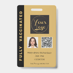 Ajoutez votre badge de vaccination avec logo, phot