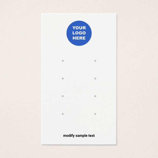 Ajoutez Votre Carte D'Affichage Logo 8 Trous D'Ore (Devant)