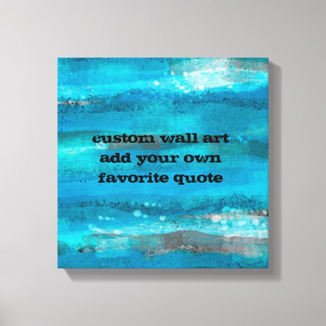 ajoutez votre citation personnalisée toile d'art r (Recto)
