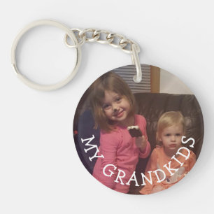 Ajoutez votre image de Grandkids à ce porte - clé