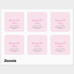 Ajoutez votre logo Bougie Blush Rose Étiquette Car