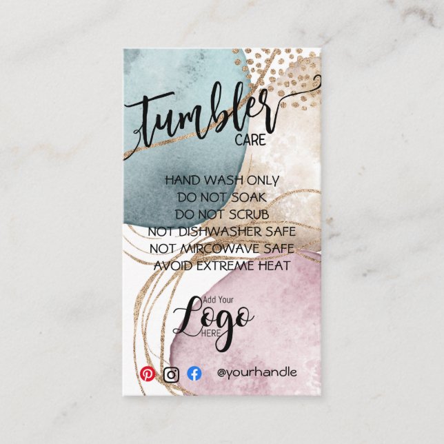 AJOUTEZ VOTRE LOGO CARTES DE SOINS TUMBLER parties (Devant)