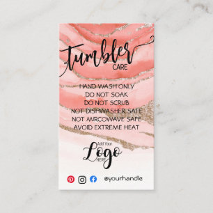 AJOUTEZ VOTRE LOGO CARTES DE SOINS TUMBLER vinyle 