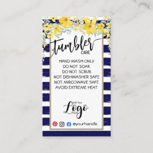 AJOUTEZ VOTRE LOGO CARTES DE SOINS TUMBLER vinyle 