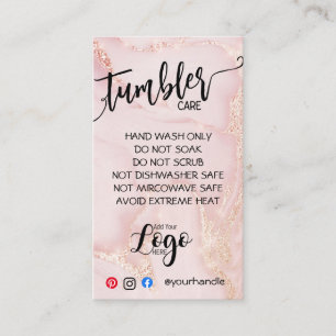 AJOUTEZ VOTRE LOGO CARTES DE SOINS TUMBLER vinyle 