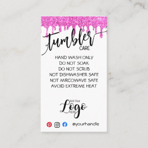 AJOUTEZ VOTRE LOGO CARTES DE SOINS TUMBLER vinyle 