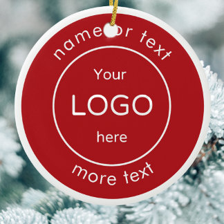 Ajoutez votre logo rouge Affaires Ornement de Noël