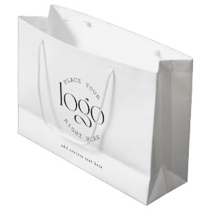 Ajoutez Votre Logo Sac Cadeau Blanc de Promotion C