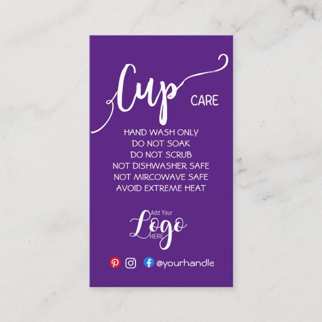 AJOUTEZ VOTRE LOGO Tasse CARTES DE SOINS vinyle af (Devant)