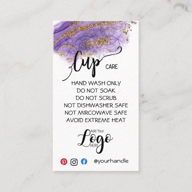 AJOUTEZ VOTRE LOGO Tasse CARTES DE SOINS vinyle af (Devant)